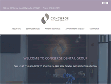 Tablet Screenshot of conciergedentalgroup.com